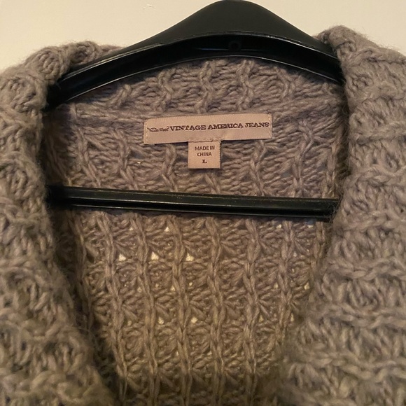 Vintage America Gray Knit Vest - Picture 3 of 7